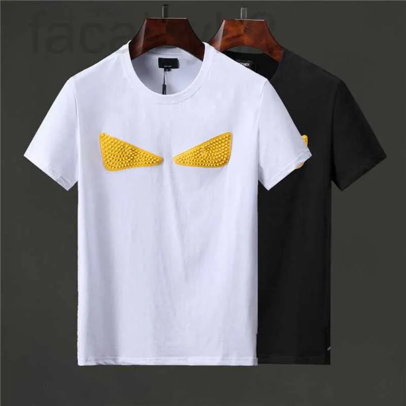 T-shirts pour hommes designer 2021 nouveaux t-shirts pour hommes T-shirt d'été motif de broderie triangle jaune en silicone de haute qualité haut simple col ample confortable et respirant