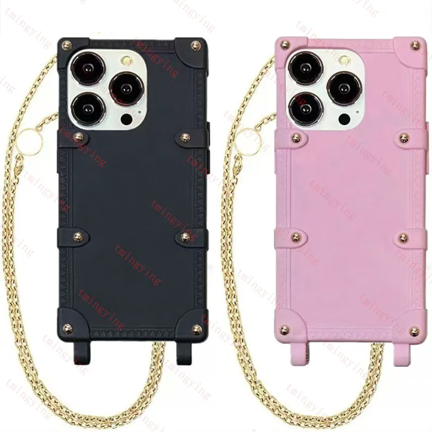 Designer Necklace Lanyard Phone Cases for iPhone 15 Pro Max 14 13 iPhone15 15Pro 15Promax iPhone14 14Promax Case Fashion Mark