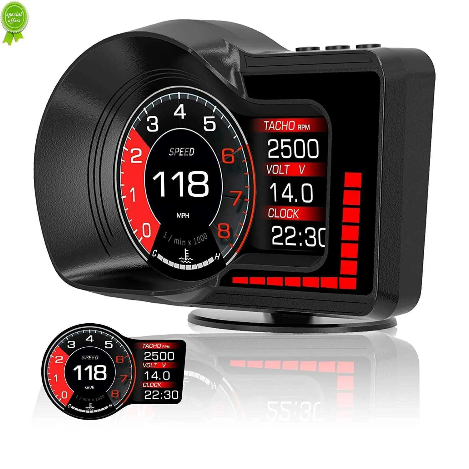 Digital Car HUD Speedometer With Built In GPS For Compass