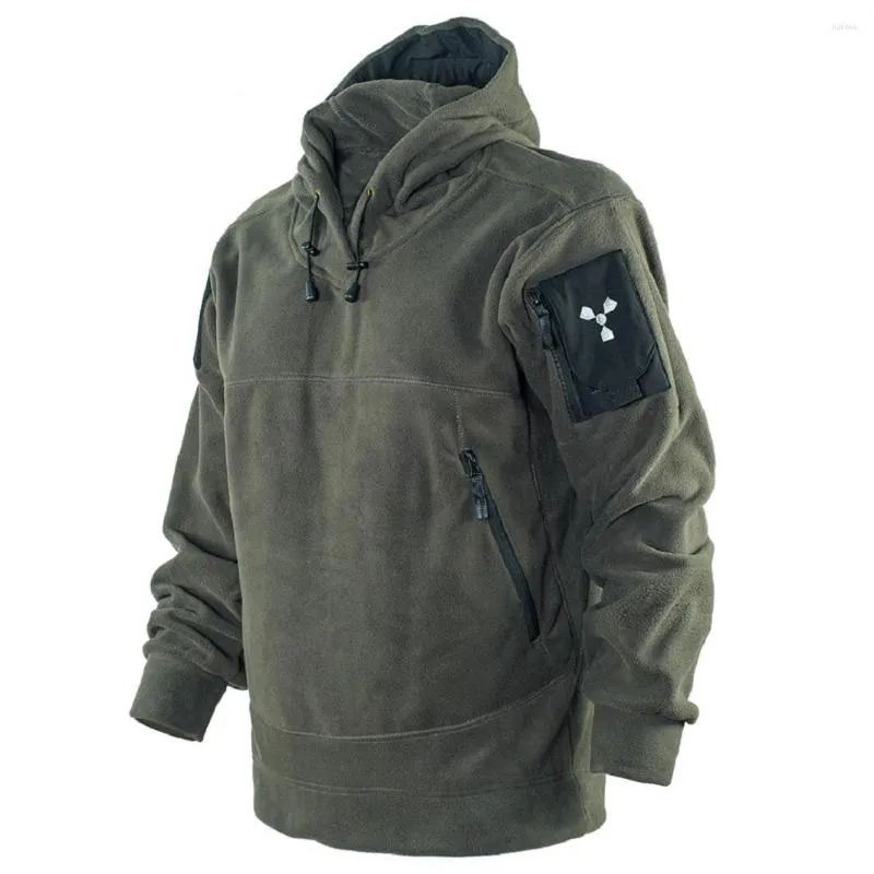 Heren Hoodies Us Tactical Polar Fleece Militaire Warm Winddichte Wandel Jacks Sweater Hood Heren Herenhood met verdikte thermostatische Outdoor