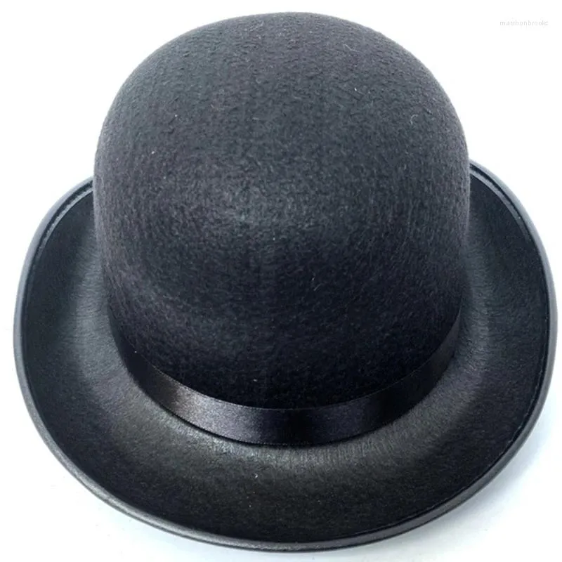 Berets Chapéu preto infantil elegante e mágico Acessórios de festa na moda Fedora para crianças Role Play