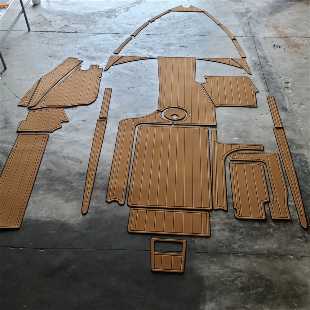 2015-2018 Malibu 22 VLX水泳プラットフォームコックピットパッドボートEVA FOAM TEAK DECK FLOOR