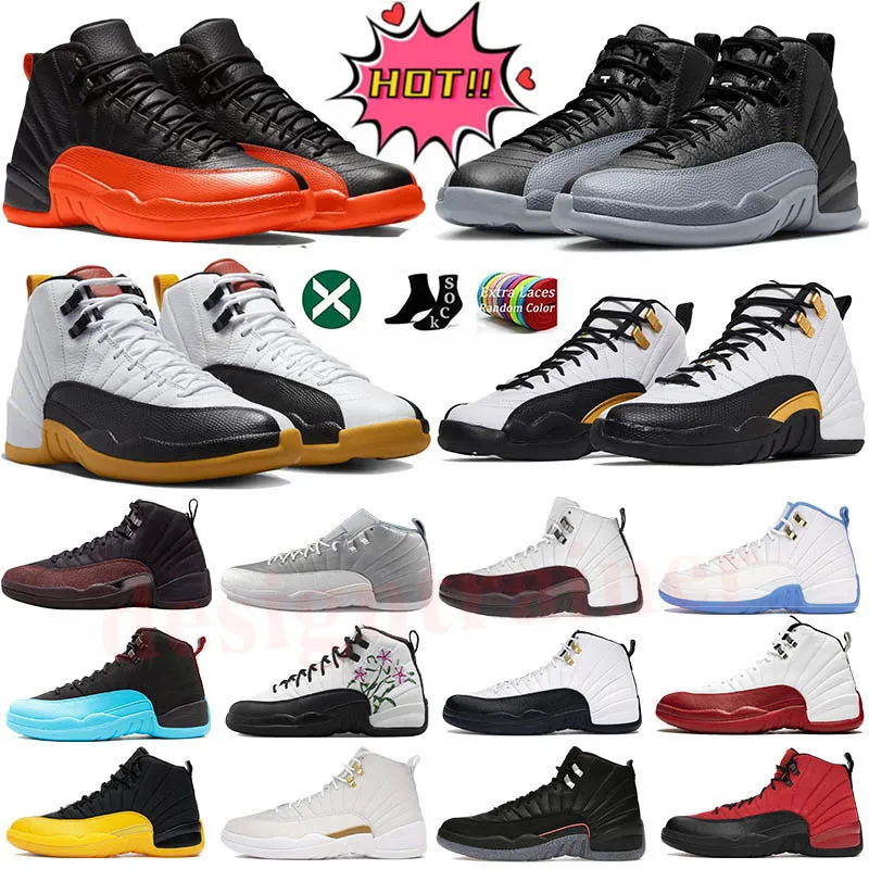 Jumpman 12 Cherry 12s mens basketball shoes Red Taxi Twelve XII Black White Field Purple Brilliant Orange Dark Concord Flu Game Royalty men trainers