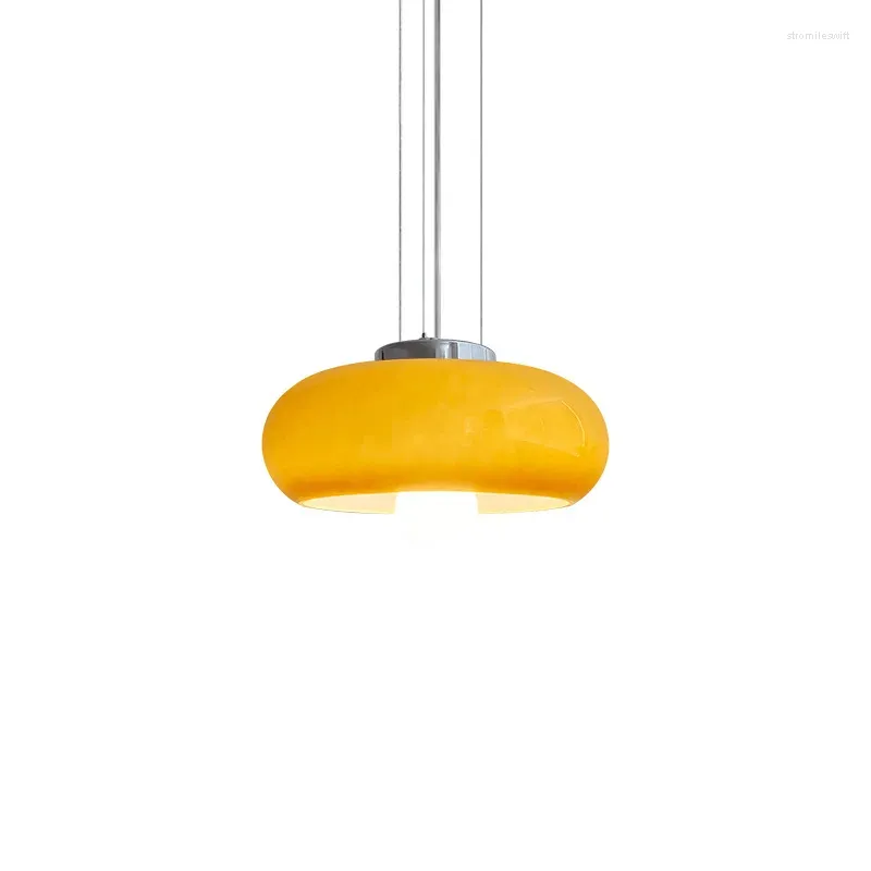 Lampes suspendues Rétro Bauhaus Orange Blanc Lustres Métal Verre Fixrure Cuisine Île Chevet Décor À La Maison Lampe Nordique Plafond Suspendu