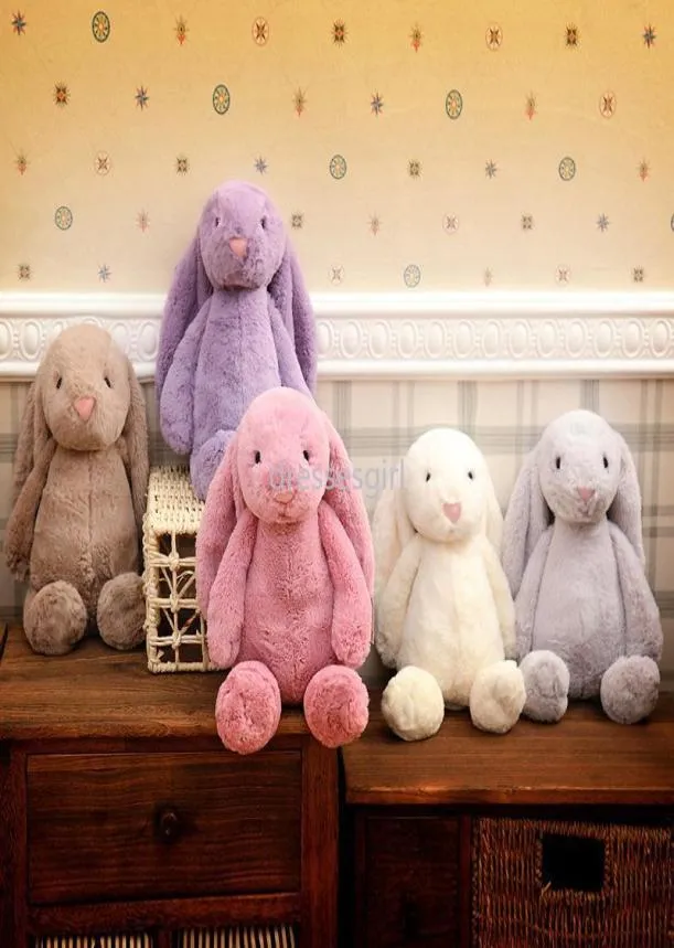 Easter Bunny Plush Filled Toy Creative Doll Soft Long Ear Rabbit Animal Kids Baby Valentines Day Birthday Gift FY7485 CC4988321