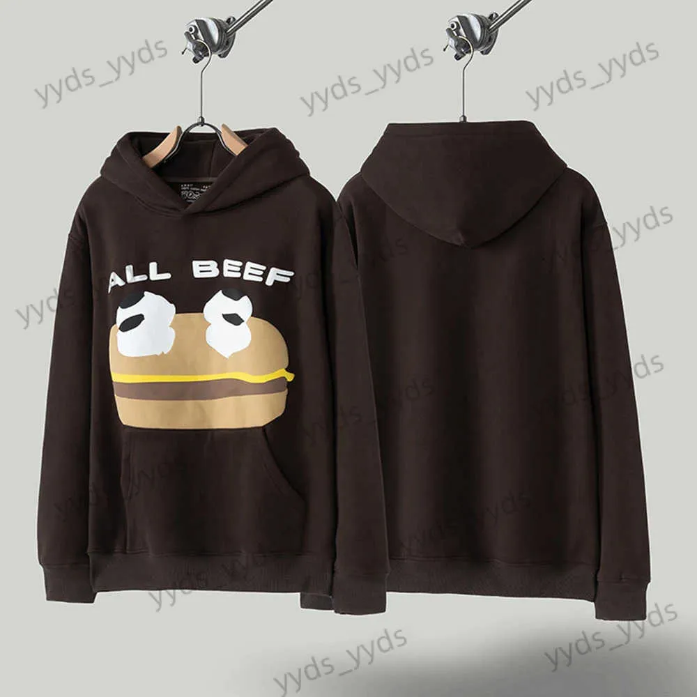 Hoodies voor heren Sweatshirts Frog Drift CPFM Sweatshirt Cactus Plant Hamburger Foam Gedrukt Oversized Los Casual Fleece Trui met capuchon Tops Hoodie voor heren T231127