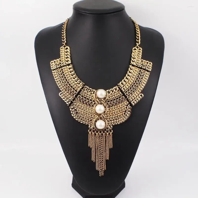 Ожерелья с подвесками LZHLQ, винтажное массивное ожерелье для женщин 2023, колье с бусинами, ювелирные изделия, ошейники, колье, женский нагрудник в стиле бохо, массивная кисточка