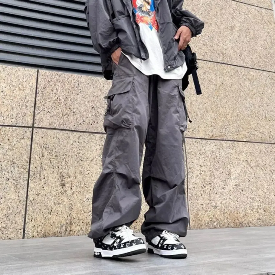 Y2k Oversized Cargo Straight Casual Pants Straight Loose Low - Temu United  Kingdom