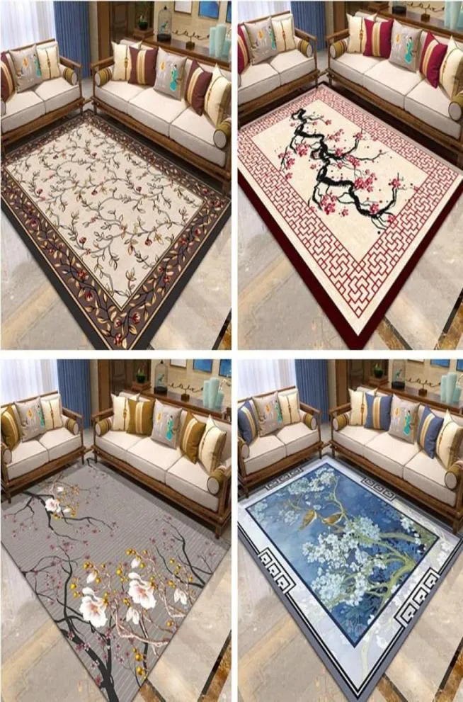 Carpets Home Chinese Nordic Flower Carpet Living Room Bedroom Sofa Full Shop Floor Mat Custom Bedside Coffee Table Blanket5096042