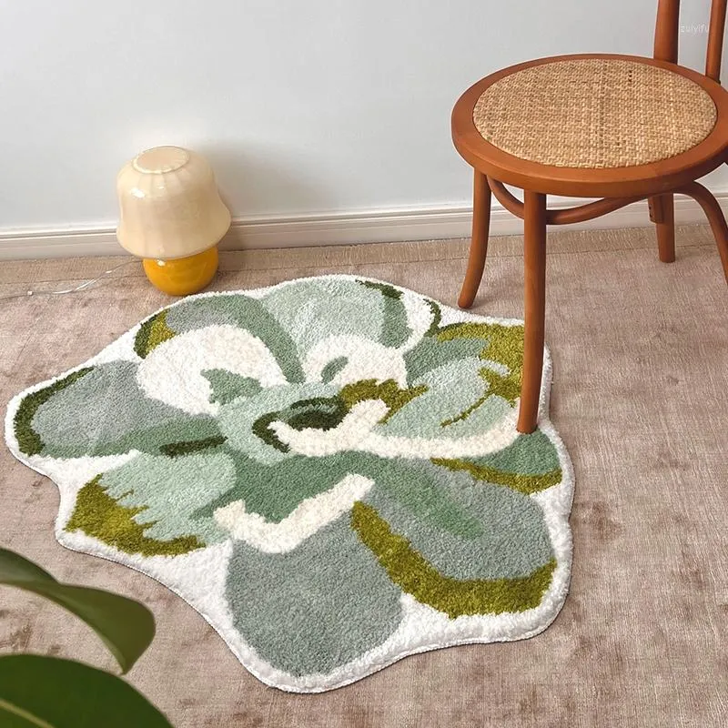 Tapis Camellia Tapis De Chevet Doux Moelleux Touffetage Chambre Tapis Tapis De Sol Paillasson Bien Rangé Esthétique Maison Chambre Printemps Été Décor