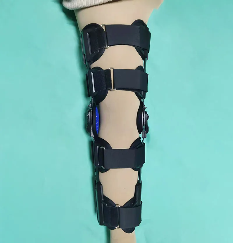 Orthèse de fixation postopératoire de l'articulation du genou pour fractures de la jambe, orthèse de protection du genou rétractable, orthèse de genou réglable