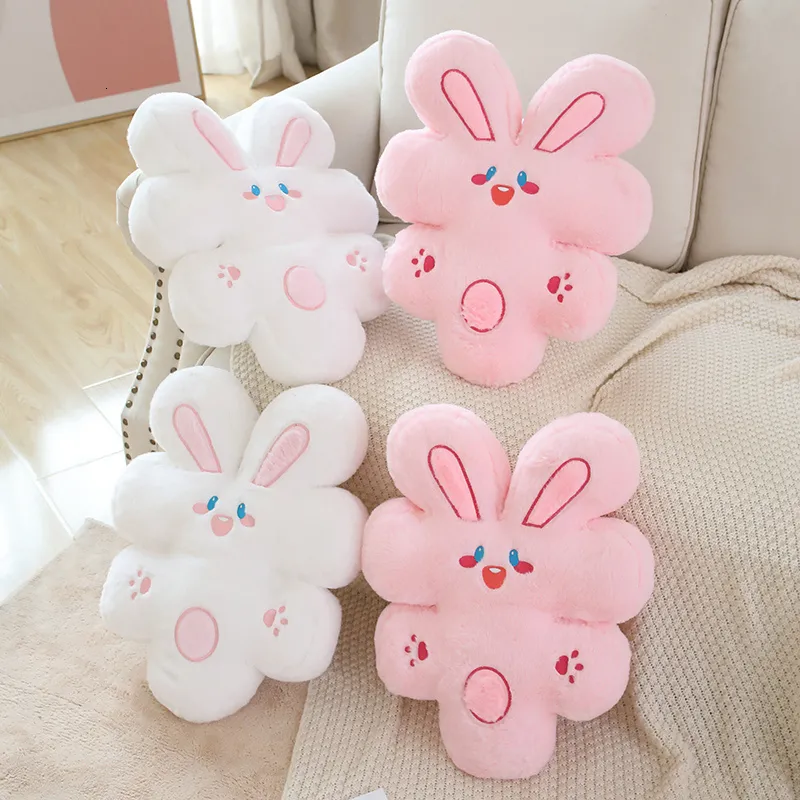 Plush Dolls 50CM Pink White Bunny Toys Stuffed Animal Rabbit Doll Room Desktop Sofa Decor Soft Pillow Gifts For Kid 230427