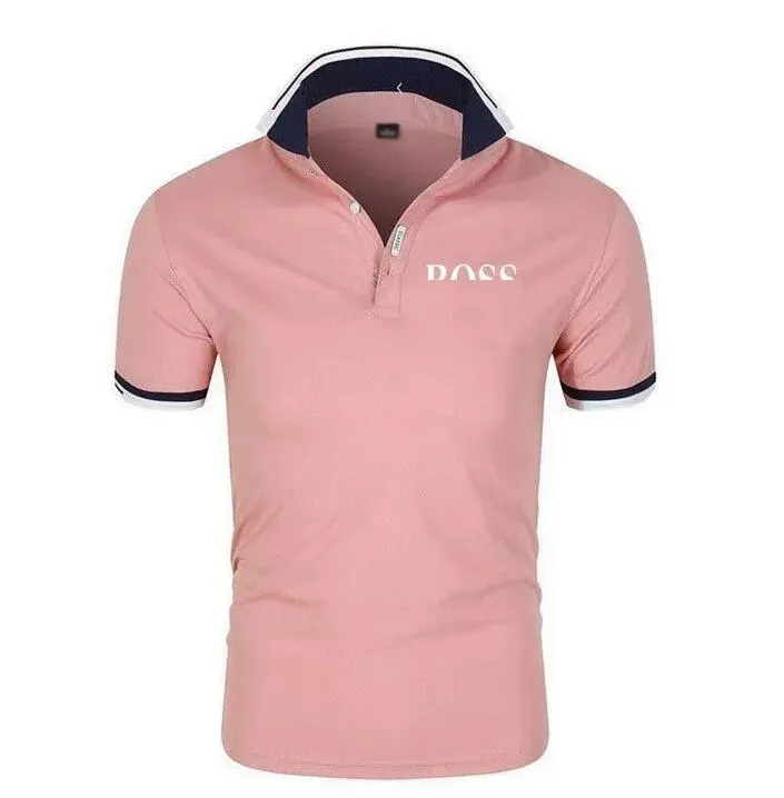 Boss Designer Mens Polo Shirt Luxury HUGO LOGO Letter Casual Short Sleeve Boss Men Fashion Loose Lapel Half Sleeve Boss 645