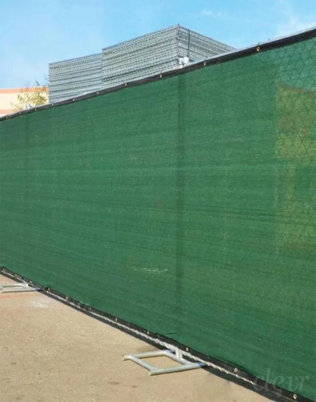 6039 x 50039 Zielone ogrodzenie ekran prywatności wytrzymałą siatkę siatkową siatkę z wiązaniami i przelotkami na ścianę na zewnątrz G9919822962867