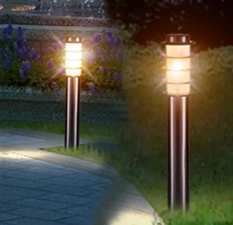 Rostfritt stål Garden Lawn Lamp Outdoor Courtyard Pathway Post Light Villa Landscape Street Grass Light ll