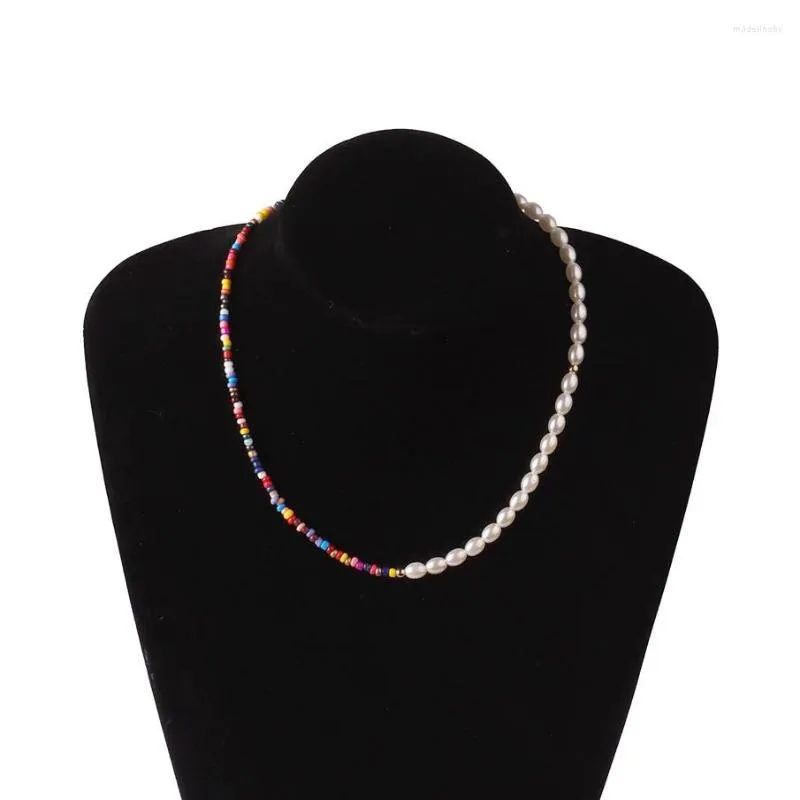 Цепи Жемчужные каменные струны из бусин ожерелье для женщин летняя звезда Кокер богемный ювелирный подарок