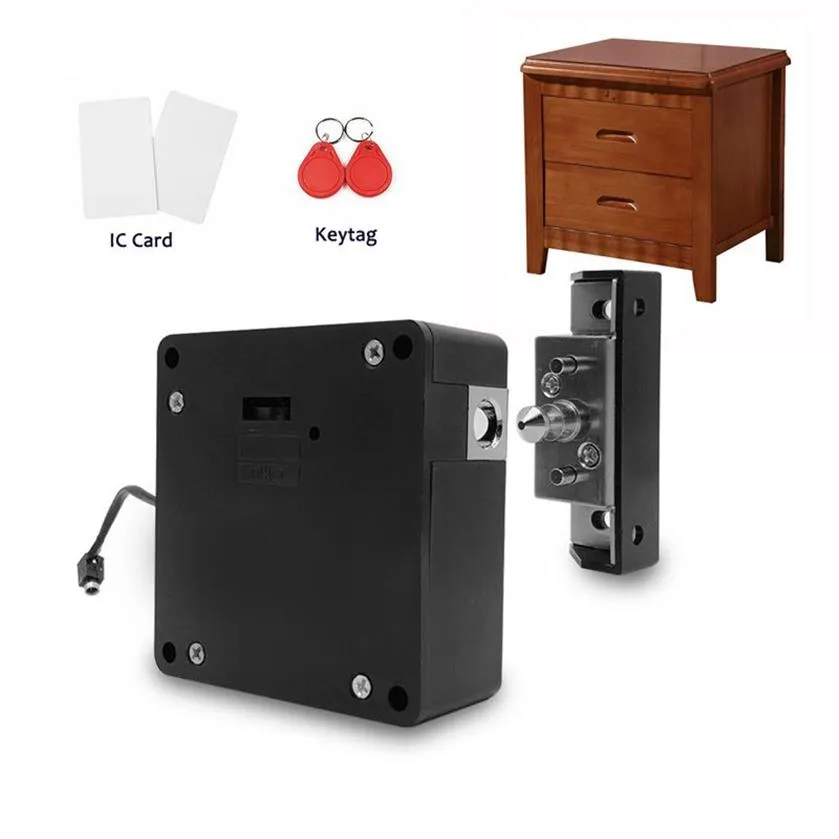 Serrure électronique intelligente d'armoire RFID cachée, sans trou, Installation facile, casier de meubles, armoire à chaussures, serrure de porte de tiroir avec T2418
