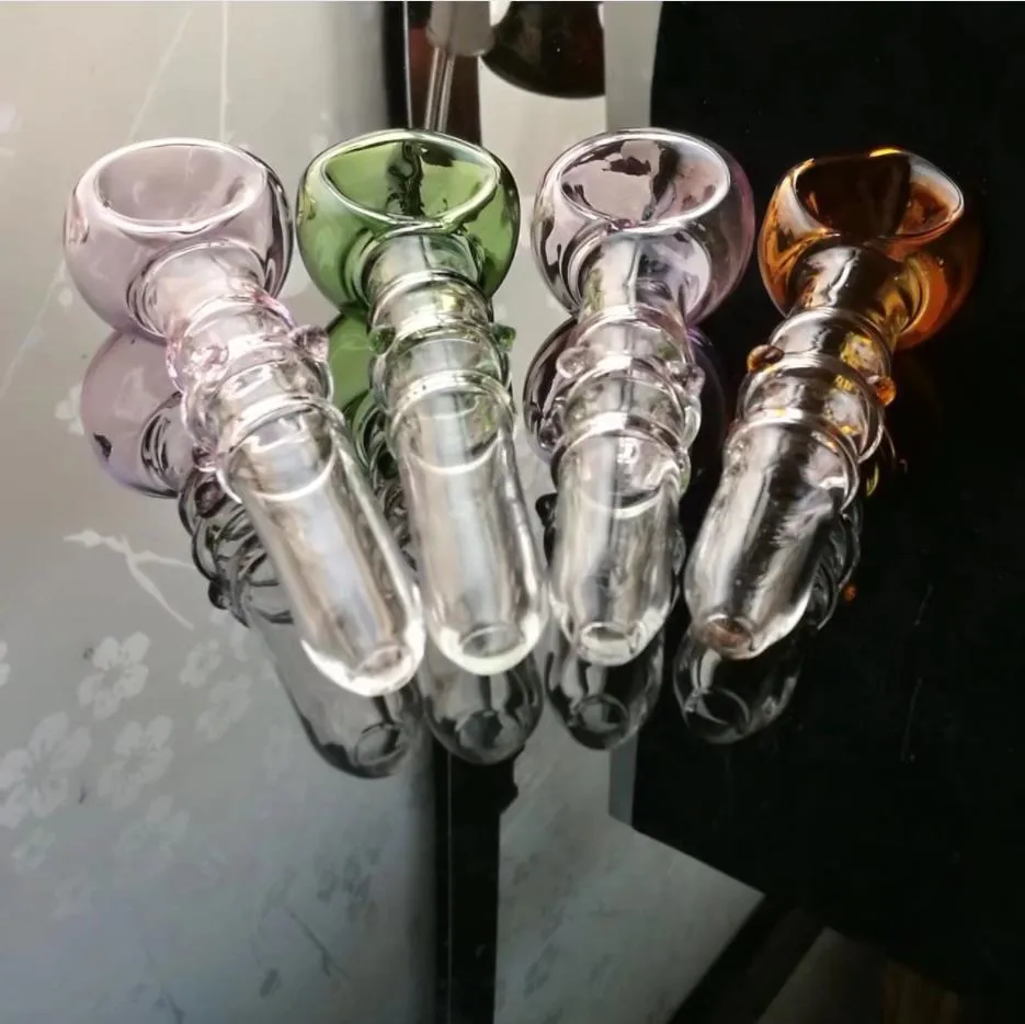 Glass Pipes Smoking Manufacture Hand-blown hookah 3 rounds of colored dots pipe