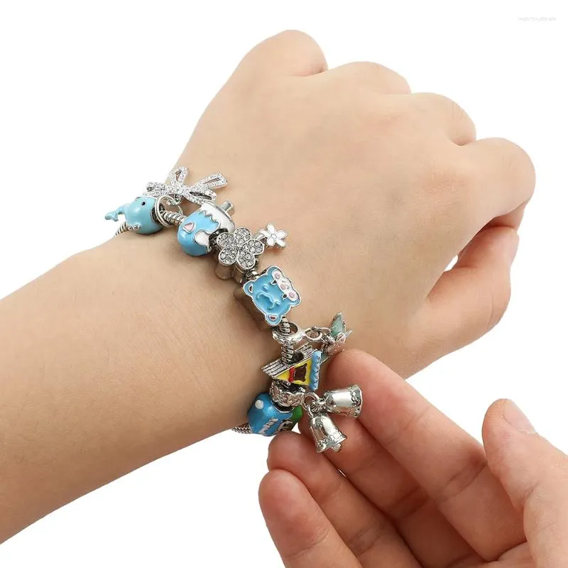 Charmarmband kawaii liten delfinhänge armband kreativitet diy charm Bangle för kvinnor handtillbehör gåvor