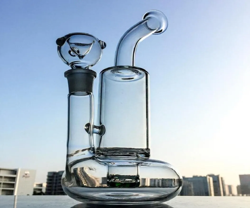 Tornado Perc Bong en verre Cyclone Percolateur Pipe à eau Narguilés Bouée Base Dab Plate-forme pétrolière Bent Neck Bongs livrés avec des accessoires en céramique 5105843