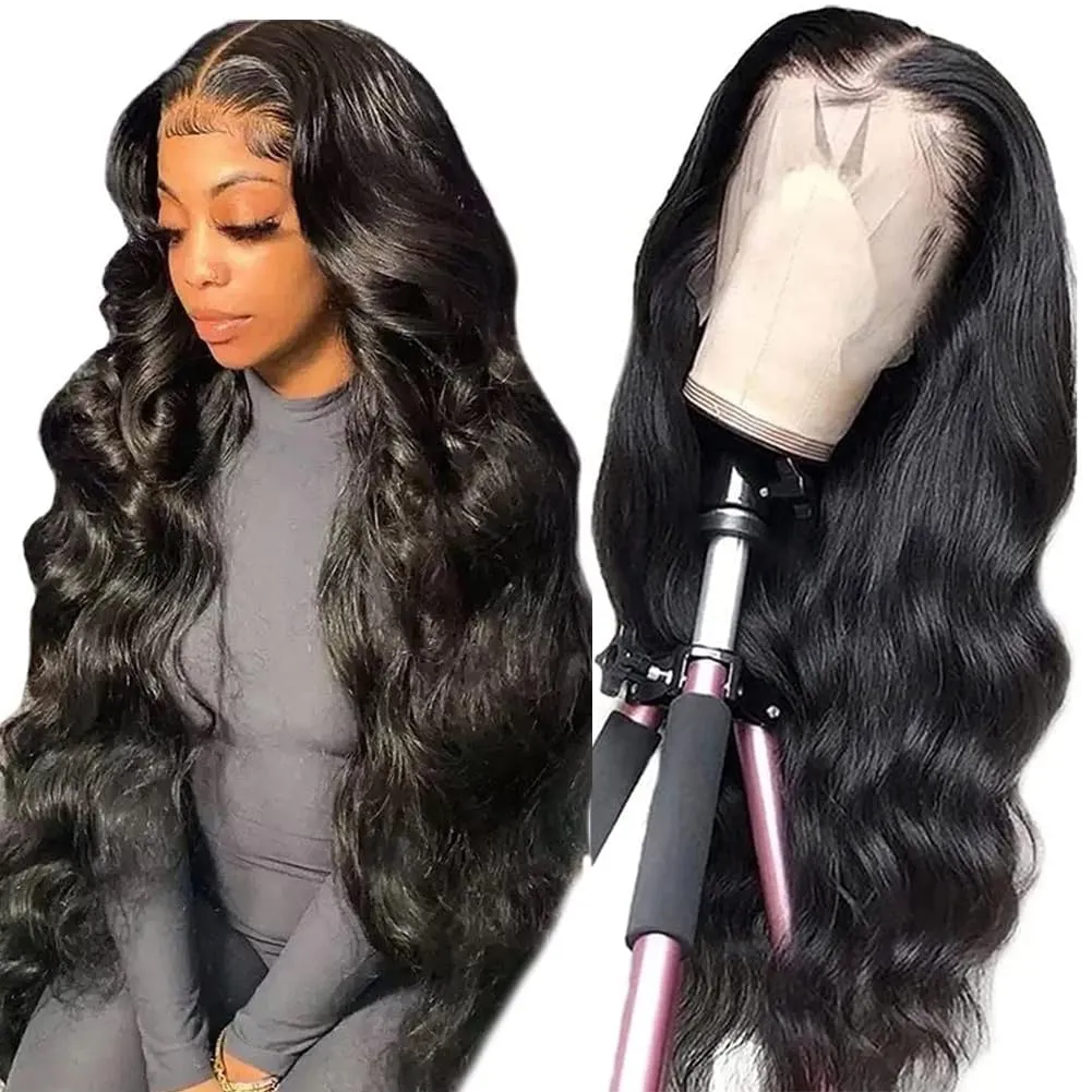 26 Inch Body Wave HD Lace Front Wig Pre Plucked Glueless 180