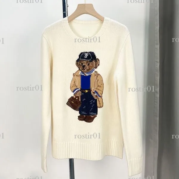 RL Bear Designer Men Knits Bear Sweater Ralphs Polos Pullover Crewneck Knited Laurens Swegets Long Long