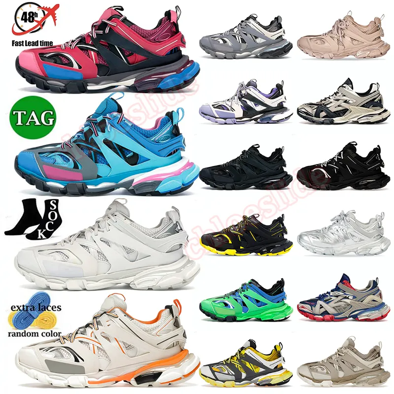 Hot OG luxo Track 3 3.0 sapatos paris marca Homens Mulheres plataformas Tess.s. Gomma couro triplo branco faixas pretas 3 treinador nylon impresso tênis ao ar livre treinador dhgate