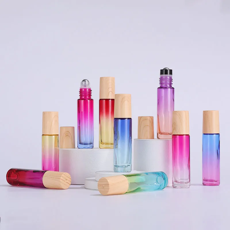 Offre spéciale produit 10 ml 768 pcs/lot bouteille à roulettes d'huile essentielle épaissie multicolore