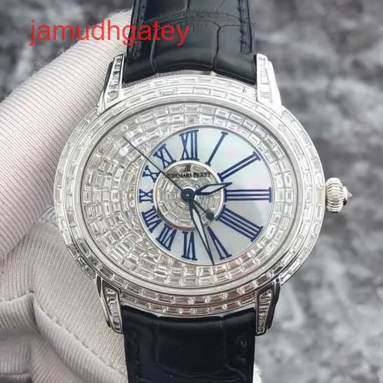 Ap Swiss Luxury Watch Orologio da uomo della serie Millennium realizzato in materiale platino 18 carati con un orologio meccanico automatico Full Sky Star sul retro, lussuoso orologio da uomo