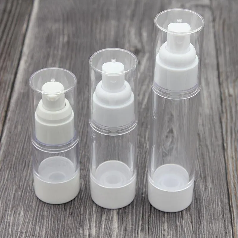 15ml 30ml 50ml Vuoto Airless Bottiglia Lozione Crema Pompa Contenitore di plastica Vuoto Spray Flaconi cosmetici Dispenser per i viaggi Cuvfg