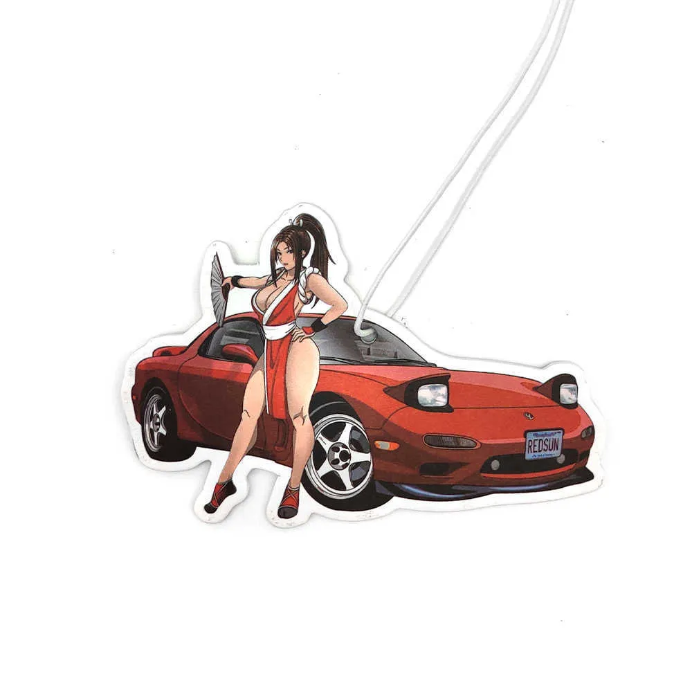 JDM Car Air Freshener Sexy Tire Girl Pendant Hanging Rearview