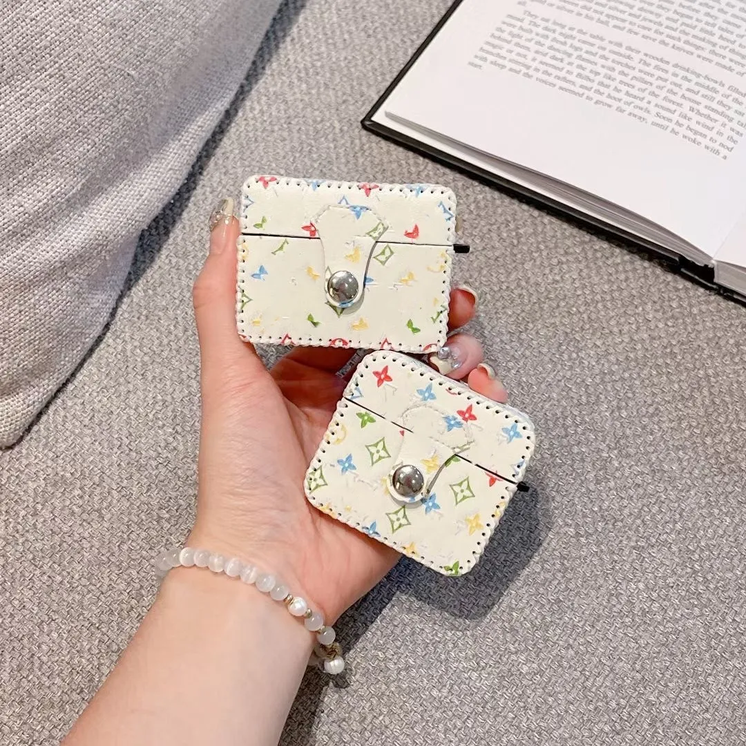 Luxury Designer Letter Four Corner Mönster AirPods Fall 1 23 Airpod Pro Airpod Max Fashion Case