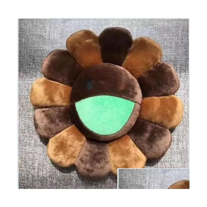 Poupées en peluche Tendance Dernier style Mignon Canapé Décoration Tournesols Oreillers Haute Qualité Oreiller Doux Livraison Jouets Cadeaux En Peluche Anima Dhpqp