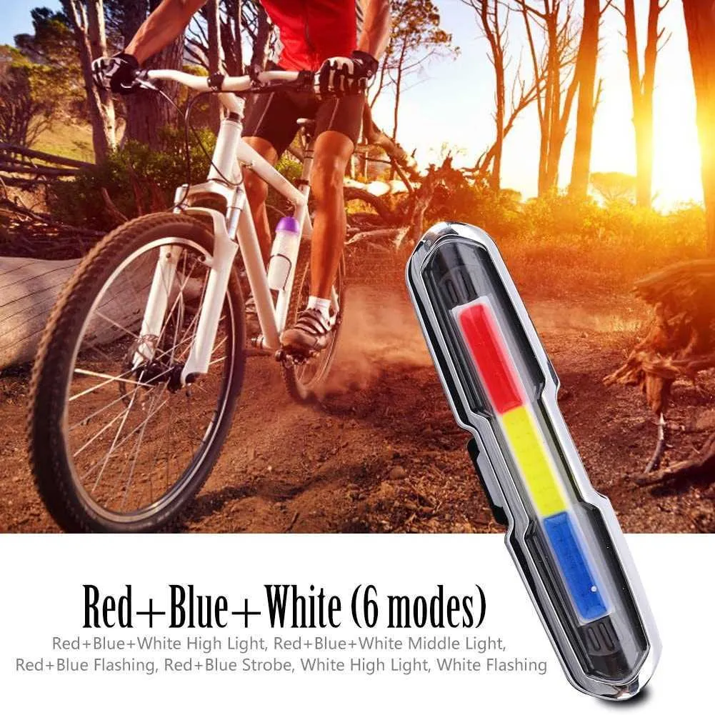 Dilwe Ultra Bright USB Rechargeable Bike Headlight Rear Light With