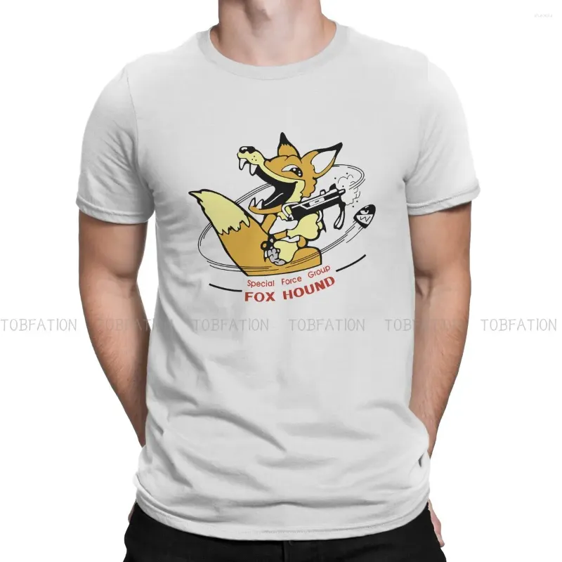 Erkekler Tişörtleri Metal Gear Solid Game Pamuk Tshirts Foxhound Klasik Baskı Homme Gömlek Komik Üstler Boyut S-6XL