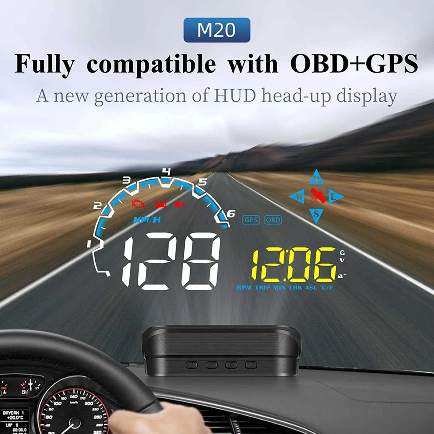 Geloo HUD Auto Head Up Display, Tachimetro Intelligente GPS Digitale - Foto 7