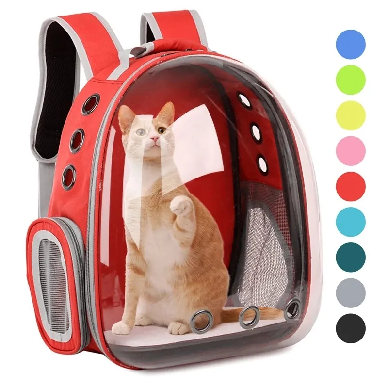 Portable Carrier for Cats Outdoor Pet Shoulder Bag Carriers Portable Pet Cat Dog Backpack Transparent and Breathable Suitable for Dogs Cats