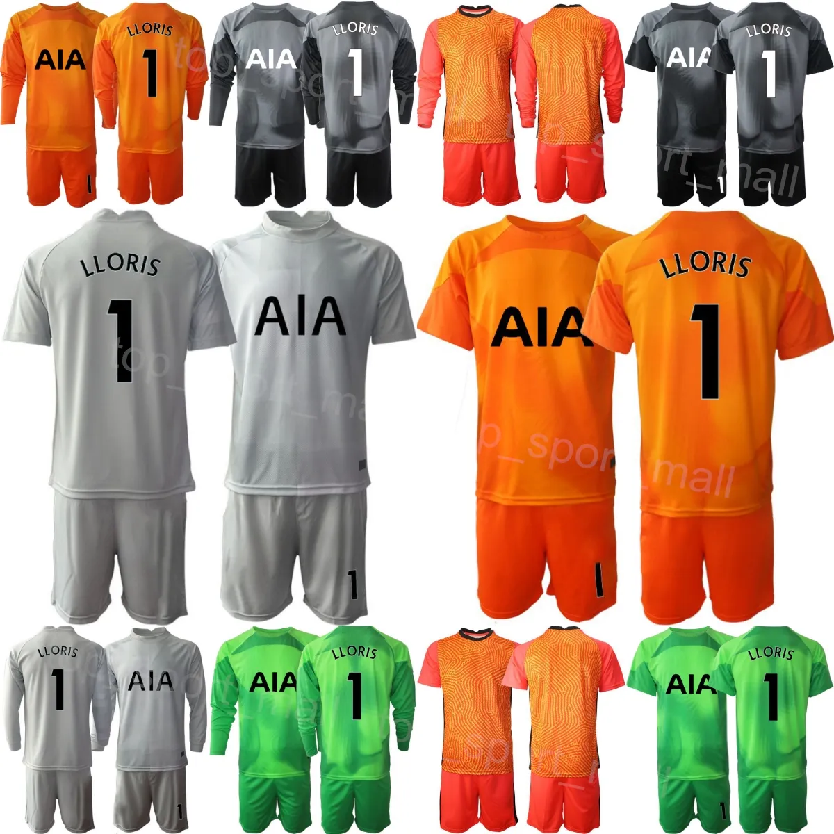 Club Team Men 22-23 Soccer målvakt 1 Hugo Lloris Jersey Set Long Sleeve Gk 20 Fraser Forster 40 Brandon Austin 13 Guglielmo Vicario målstil Fotbollskjorta Reci