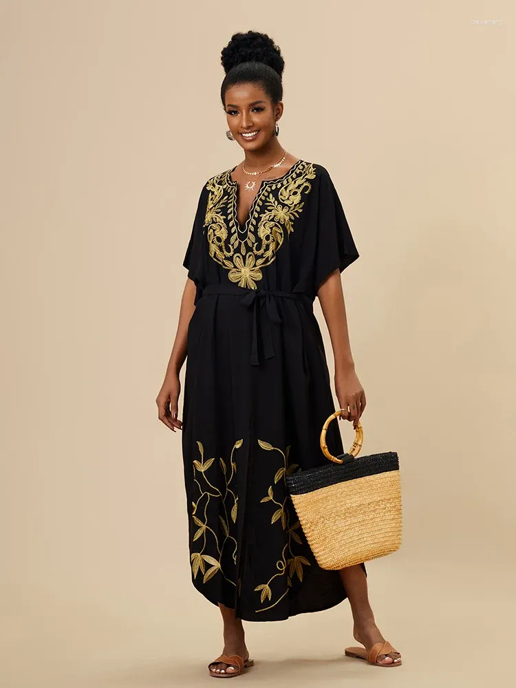 sydney sweeney gold dress 3 Way Boho Maxi Dress – Shihar main image 1