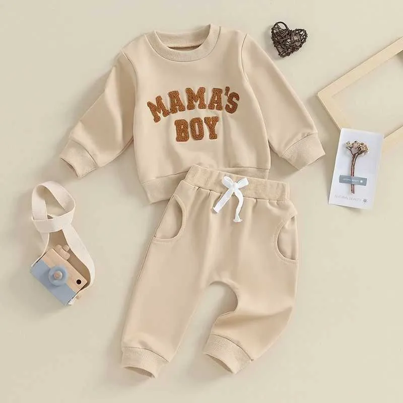 Kledingsets Herfst Fuzzy Baby Boy Herfstoutfits Mode Casual Sweatshirt met lange mouwen Trui Zakbroek 2 STUKS Set Peuterkleding