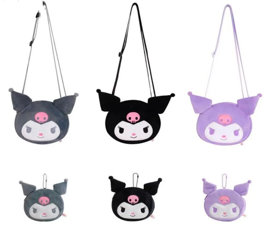 party toys Kawali Kuromi Messenger bag Soft Stuffed Plush Toy Coin Purse Animal Hand Bag Plush Toy for Girls Birthday Gifts5271824