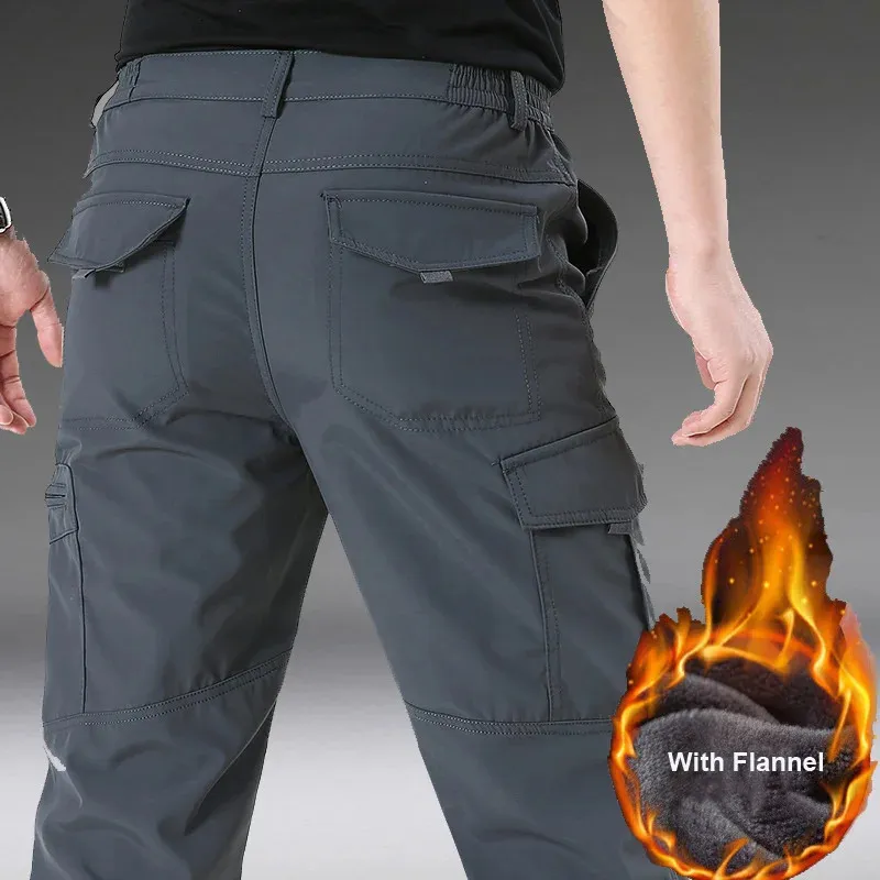 Pantalones para hombres Hombres Invierno Polar Cálido Transpirable Senderismo Camping Pesca Trekking Escalada Pantalón Cortavientos Térmico Pantalones Masculinos Tamaño grande 231127