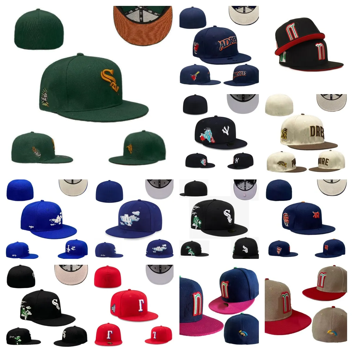 2023 Chapéus ajustados Tamanho do designer Baseball Football Caps Casual Casual Bordado Algodão Todas as equipes Esportes de World World Patched Fecht Feched Stitched Mix Order 7-8