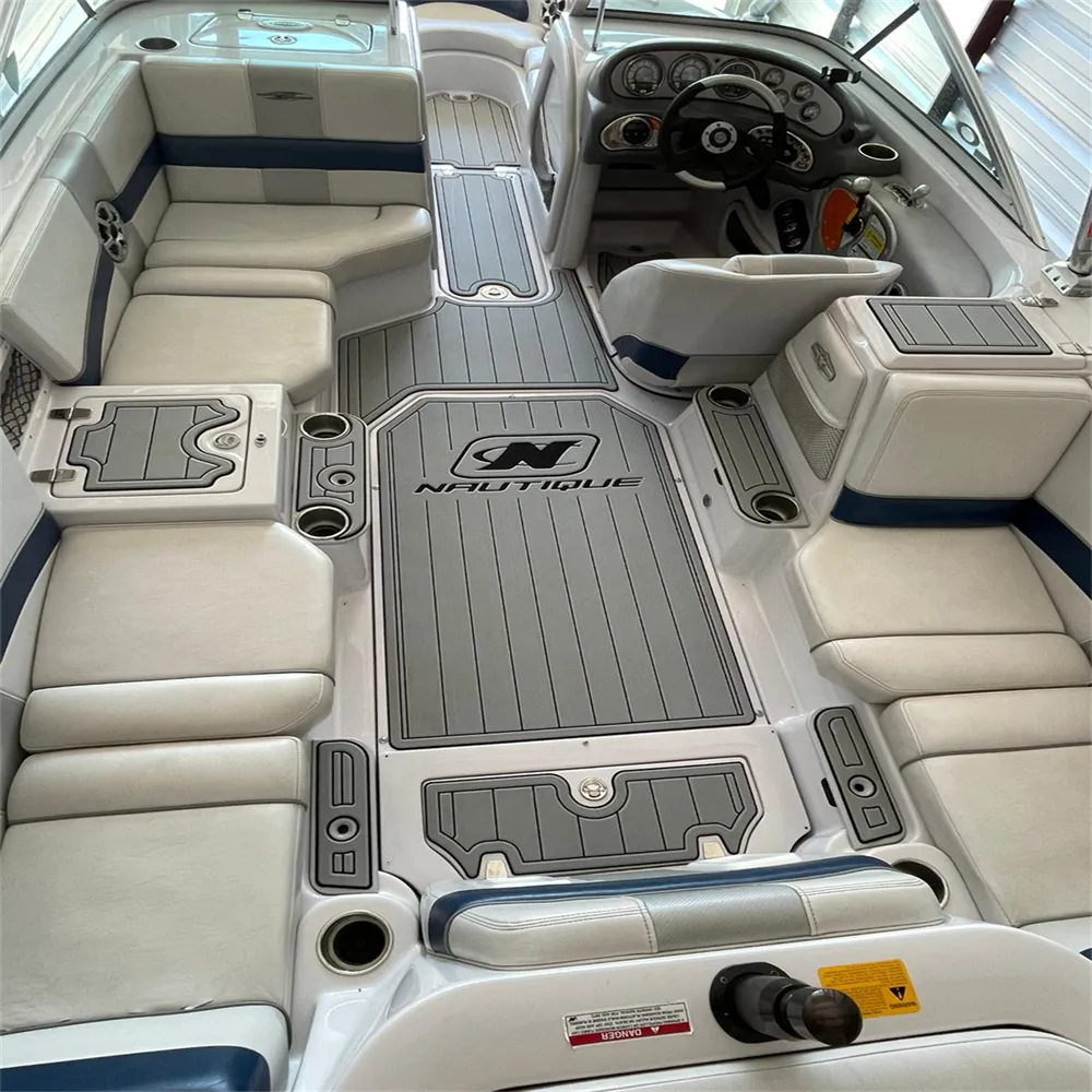 2007 Nautique 220 Plataforma de natação Cockpit Pad Barco EVA Espuma Tapete de piso de teca