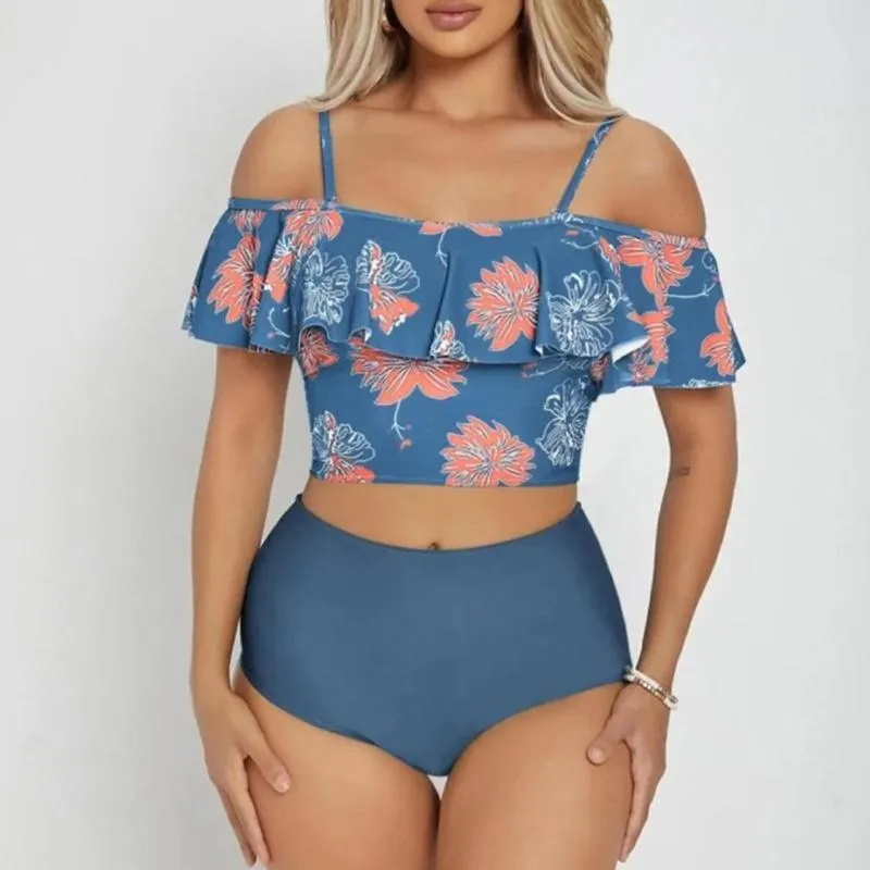 Traje de baño para mujer Conjuntos de bikini de corte alto para mujer Traje de baño sexy con cuello halter Tanga con nudo Biquinis Ropa de playa de verano Natación Push Up Set Piscina