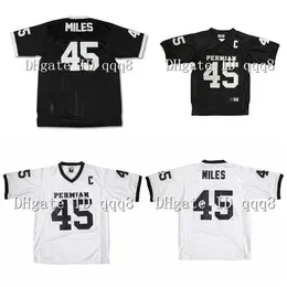 qqq8 Top Quality 1 #45 Boobie Miles Permian Panther Jersey All Stitched Friday Night Lights Movie Jerseys Black White football jerseys