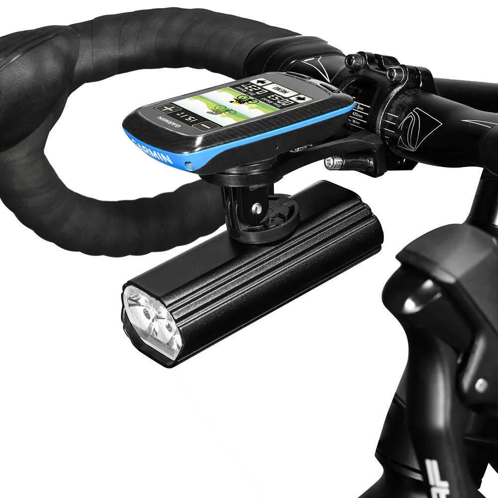 NEWBOLER Faro Delantero de Bicicleta con Soporte Multifuncional, Luz Led  Flash Potente, Carga USB, Accesorio para Garmin, Elevador