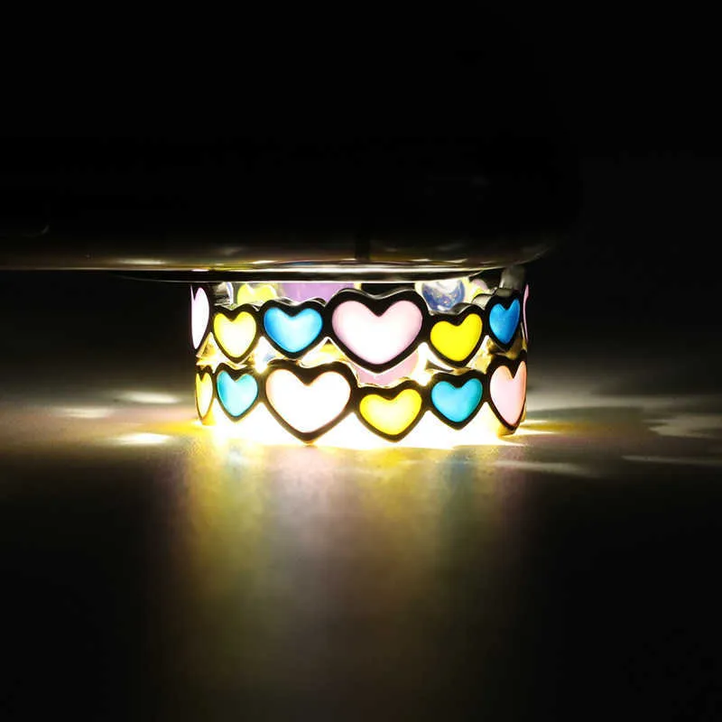 Bagues de bande à la mode bague lumineuse pour femmes hommes brillant dans l'obscurité coeur amoureux Couple mariage ouverture anneaux papillon bague charme bijoux AA230426