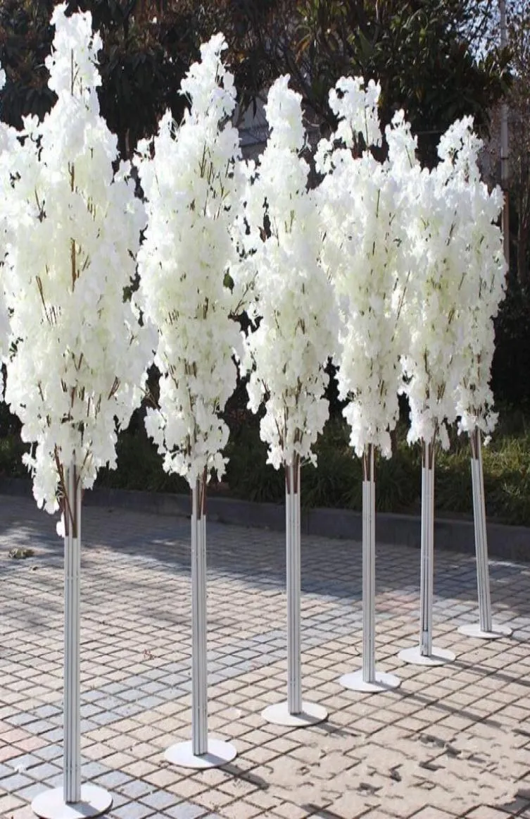 decorazione di nozze 5 piedi di altezza slik artificiale albero di fiori di ciliegio colonna romana strada conduce per la festa di nozze centro commerciale aperto puntelli8862580