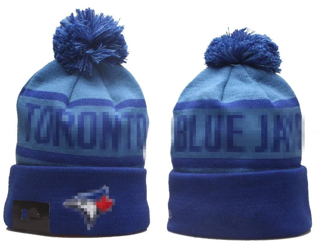 Blue Jays Beanie Toronto Mutsen SOX LA NY Noord-Amerikaanse honkbalteam zijpatch Winterwol Sport gebreide muts Skull Caps B0